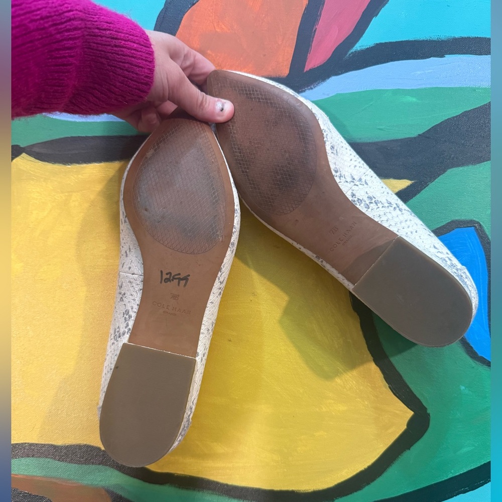 Cole Haan Women's Snakeskin Patterned Flats - Picture 2 of 2
